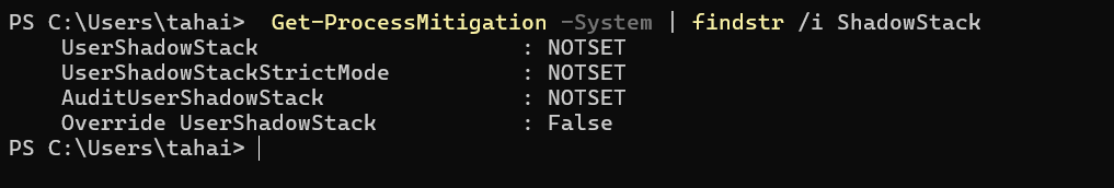 tahadraidia's tweet photo. @cmuratori As far as I recall, this is only on x64;  x86 is not supported.  It's hardware based CET,  and I would say it's not mainstream yet. https://t.co/LKilqMjAPT