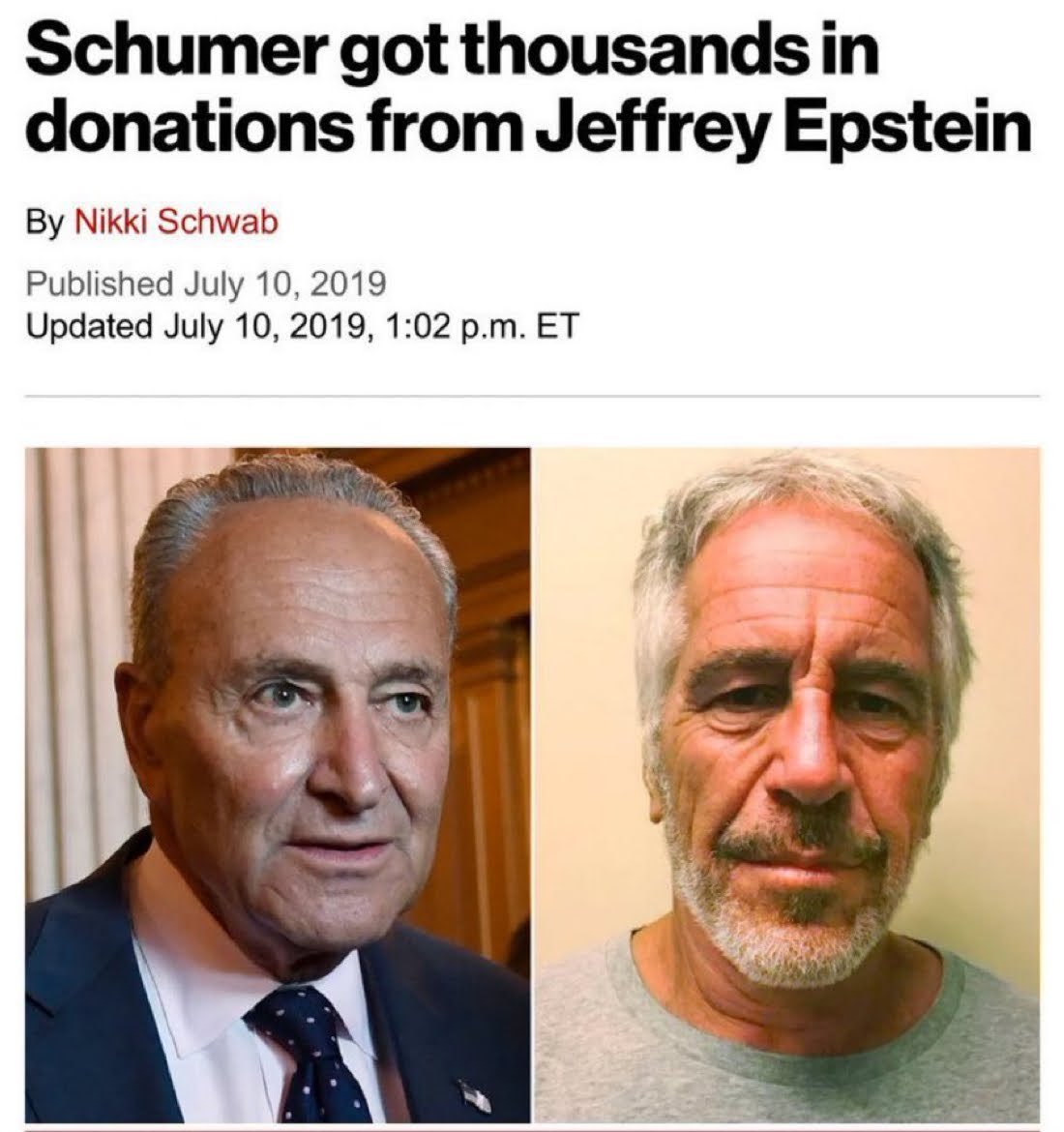 <a href="/SenSchumer/">Chuck Schumer</a>