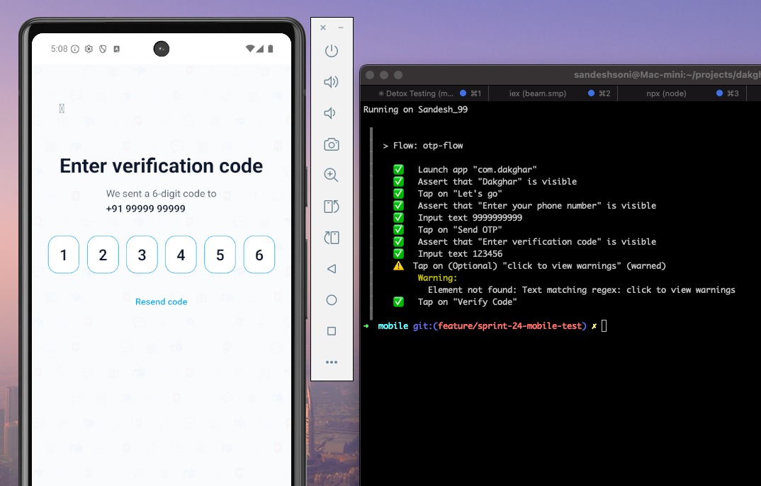 Setting Automated tests for mobile...
I was confused between Appium and Detox. I went with Maestro.

Just YAML and done. 
And I can run multiple emulators.
Hope the tests enable me to code faster without breaking existing functionality.

<a href="/songpoemHQ/">Songpoem</a>
#buildinpublic #MobileApp