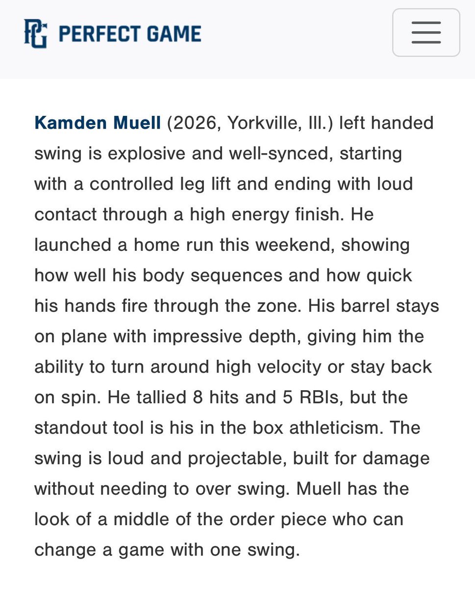 Thank you <a href="/IowaPG/">Perfect Game Iowa</a> for the write up!
<a href="/RhinoBaseball/">Rhino Baseball</a> <a href="/FoxesBaseball/">Yorkville High School Baseball</a>