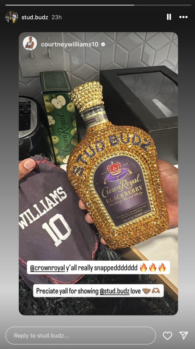 Studbudz rhinestone Crown Royal was NOT on our 2025 bingo card. 😂