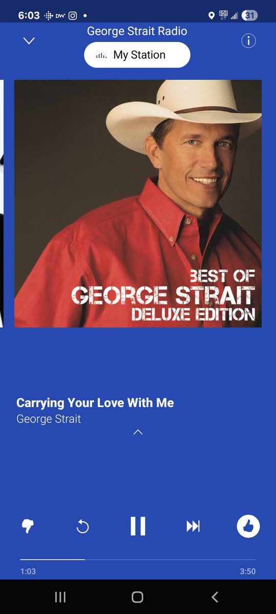Another run done for the week!
5 miles for the day 😁
Made the run more enjoyable with some music from Mr George Strait.
Let's go!
