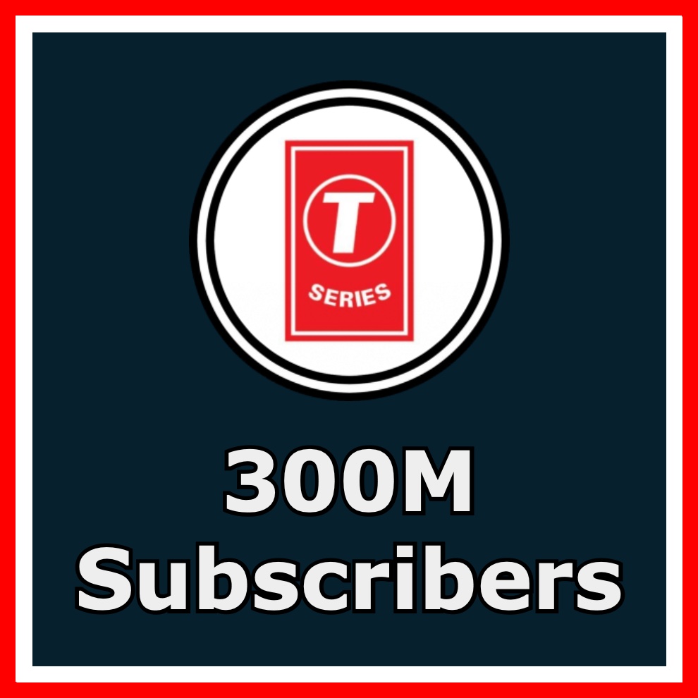 This morning, T-Series reached 300M subscribers, the second channel to do so! 

They're currently 117M behind 1st place, and 105M ahead of 3rd place. 

With them reaching 300M, currently no channels are in the 200M-299M range, with 2 300M+, and 12 in the 100-199M range!