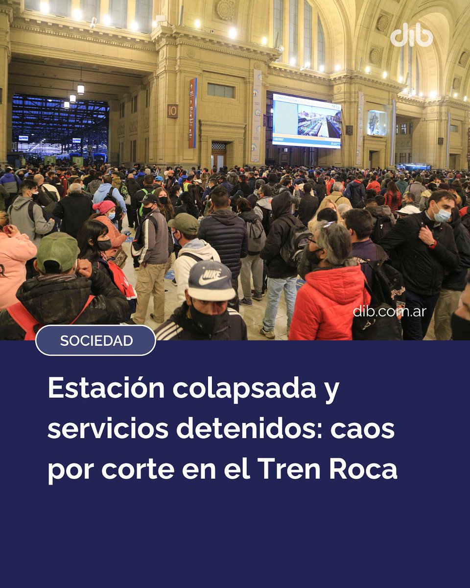 📌 Un trabajo de infraestructura en el puente Bosch generó una grave interrupción en el Tren Roca, dejando varados a miles de usuarios en plena hora pico. La estación Constitución se llenó de gente sin opciones para volver a casa. 

👉🏻 El servicio sigue limitado y aún no hay