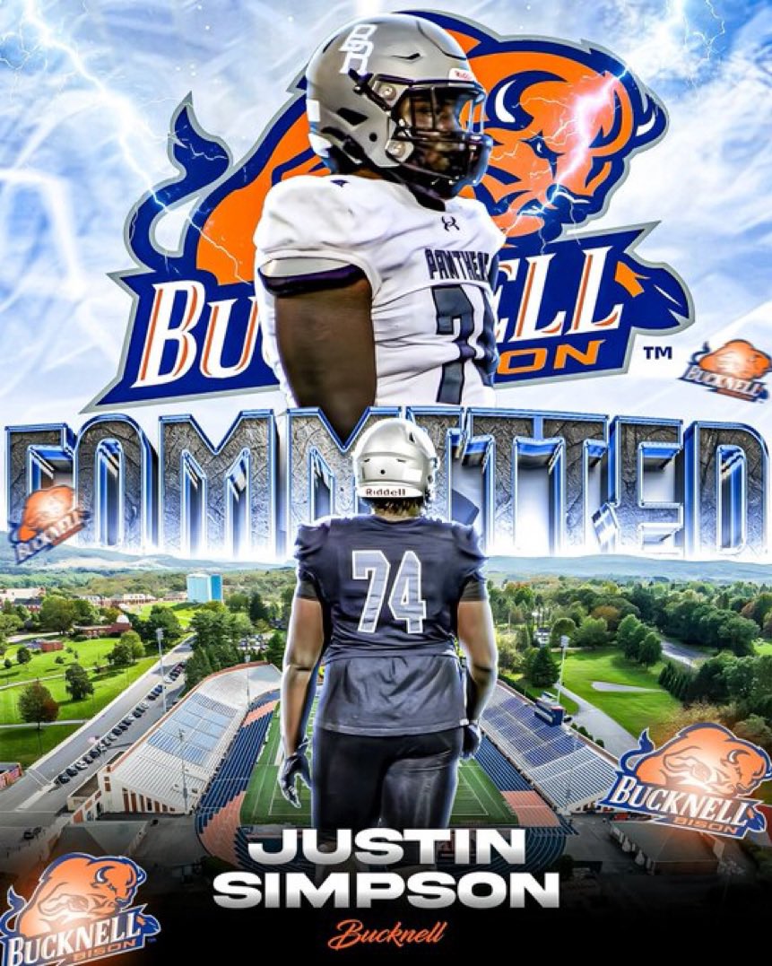 Justin Simpson (@jsimp60121) on Twitter photo I’m excited to announce my commitment to play D1 football at Bucknell University. I’m thankful to God for guiding me, my family and friends for supporting me through the process, my coaches for helping me get to where I am, as well as the Bucknell coaching staff! <a href="/Bucknell_FB/">Bucknell Football</a> I’m excited to announce my commitment to play D1 football at Bucknell University. I’m thankful to God for guiding me, my family and friends for supporting me through the process, my coaches for helping me get to where I am, as well as the Bucknell coaching staff! <a href="/Bucknell_FB/">Bucknell Football</a>
