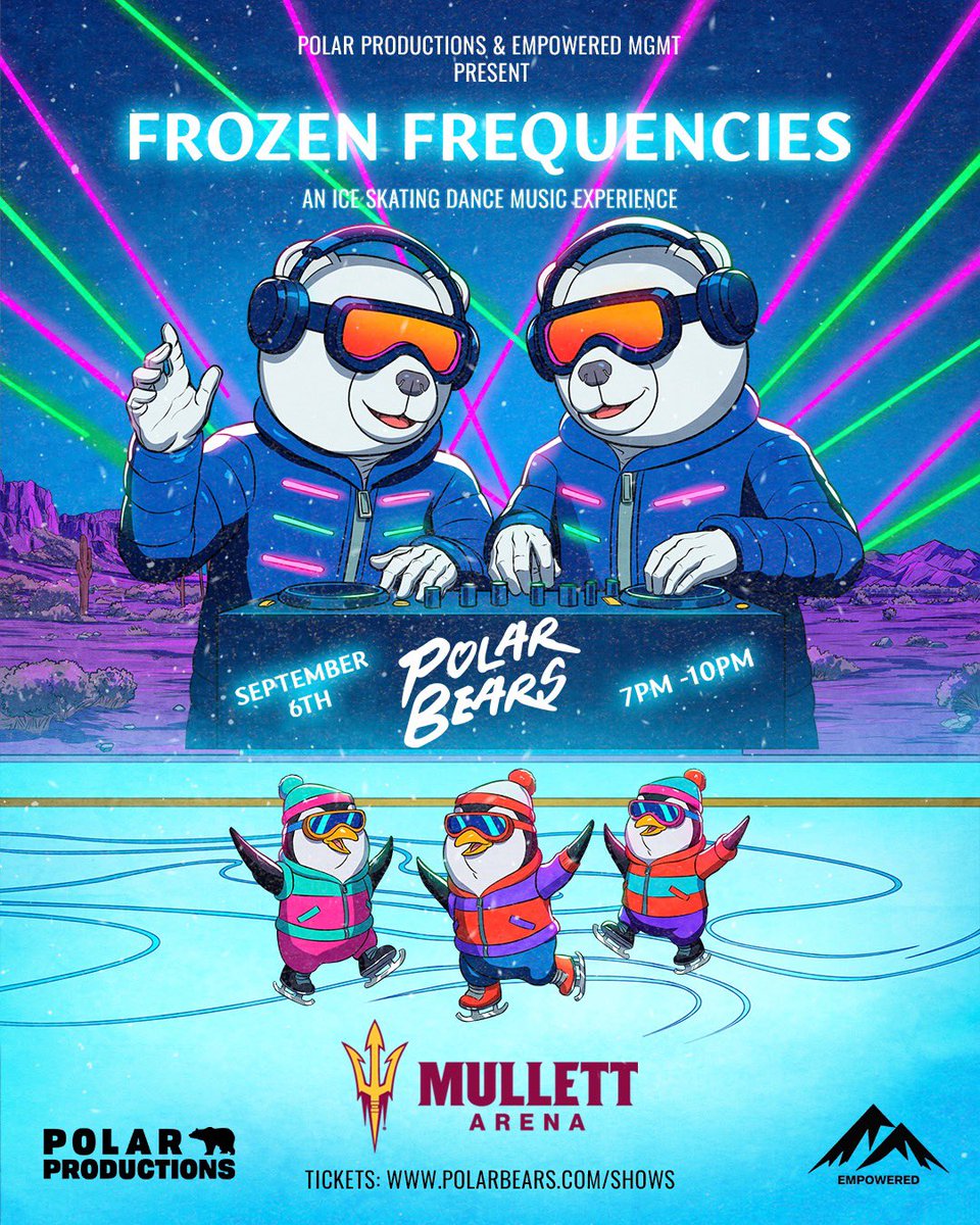 The first ever Frozen Frequencies 🐻‍❄️❄️⛸️

See you September 6th! 

Tickets: ticketmaster.com/frozen-frequen…