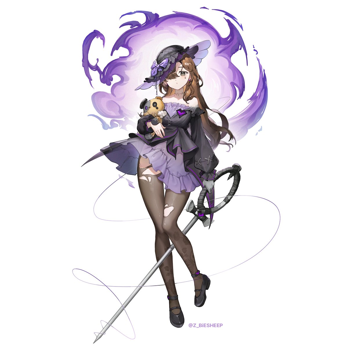 어제 완성했던 저주인형 컨셉의 창작 캐릭터 // 작업과정 : youtu.be/o_tfpOOnBDU