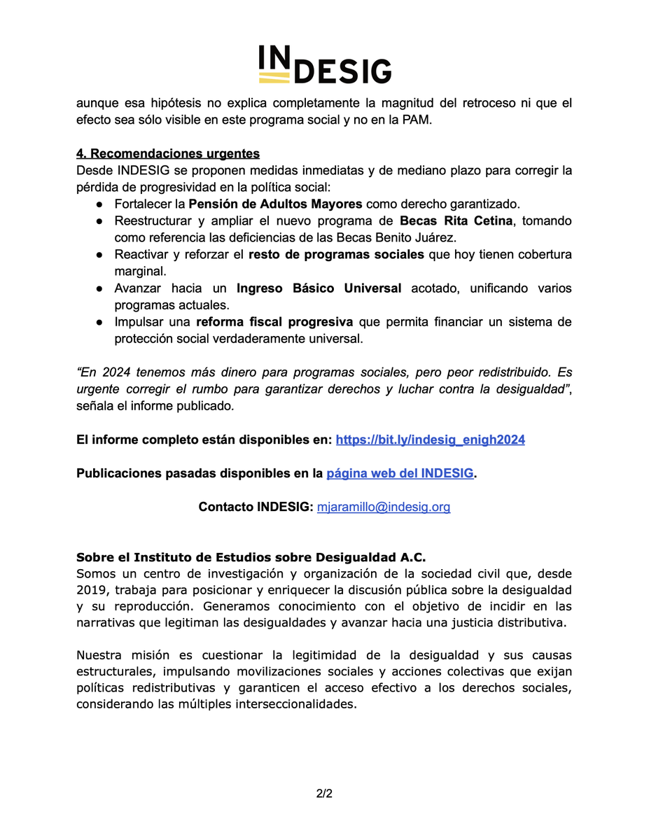 Instituto de Estudios sobre Desigualdad tweet media