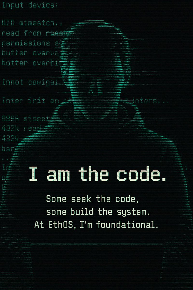 Some seek invite codes.
Others post hype.

I built this piece to reflect what EthOS really represents:
not access, but architecture.

We don’t just enter the code 
we are the code.

<a href="/Ethereum_OS/">Eth OS</a>