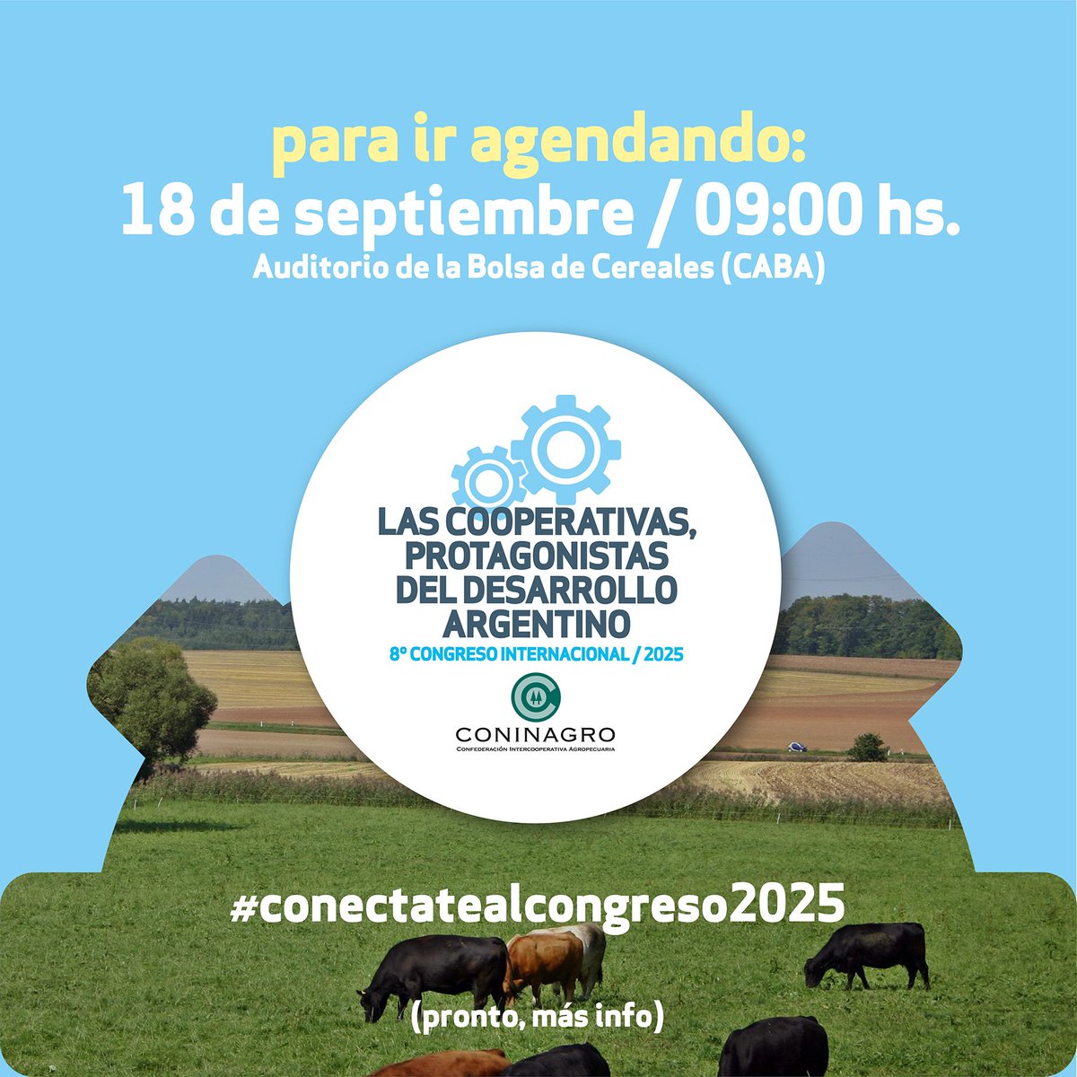 🔜 Se viene el 8º Congreso Internacional de nuestra entidad 🙌🏻 🚜

 ✅ “Las Cooperativas, protagonistas del desarrollo argentino”💪🏻

🗓️¡AGENDALO, NOS VEMOS AHÍ!😉

#conectatealcongreso2025