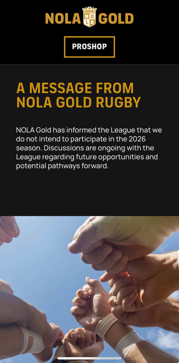 Sad for <a href="/nolagoldrugby/">NOLA Gold Rugby</a>