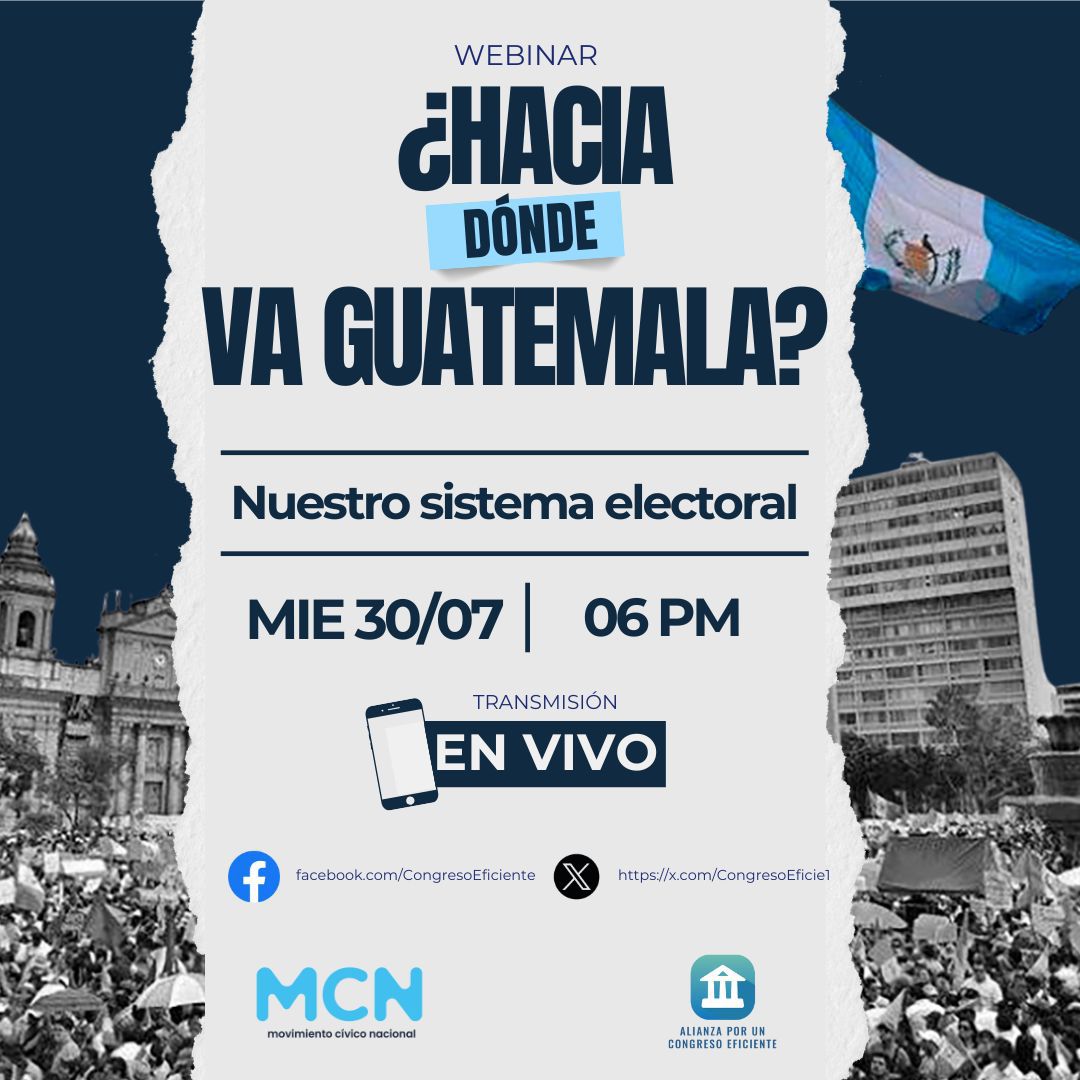 Seminario Ley Electoral y de Partidos Políticos 
<a href="/CongresoEficie1/">#CongresoEficiente</a> <a href="/FijateBienGT/">Fijate Bien</a>
@guatevisibl
<a href="/MCNGuatemala/">Movimiento Cívico Nacional</a>
facebook.com/share/v/1Dxxrp…