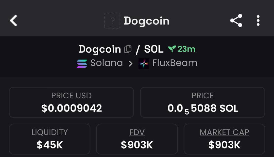 Flagged #Dogcoin when the mcap was at $243k now trading at $903k that's a 3.72x returns join my alpha TG group for moonshot plays 🔥🎯