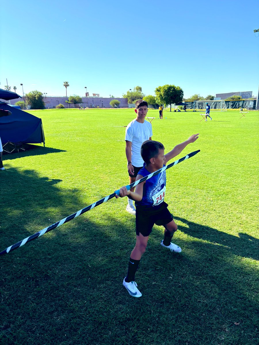 Finished 18th in the nation in the javelin throw at <a href="/usatf/">USATF</a> Junior Olympics National Championships in Savannah, GA. Thankful for my coaches, family and teammates who have supported me. Excited for the future. <a href="/ElPasoWingsTC/">El Paso Wings TC</a> <a href="/ahsblazertf/">ahstrailblazertf</a> <a href="/nick03728953/">nick</a> <a href="/SkyHighPV_Club/">Sky High Pole Vault Club</a> <a href="/915Aries/">AriesMendez_915_track</a>