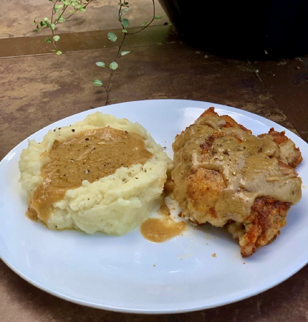 Fired chicken &amp; mashed potatoes.

What's missing?