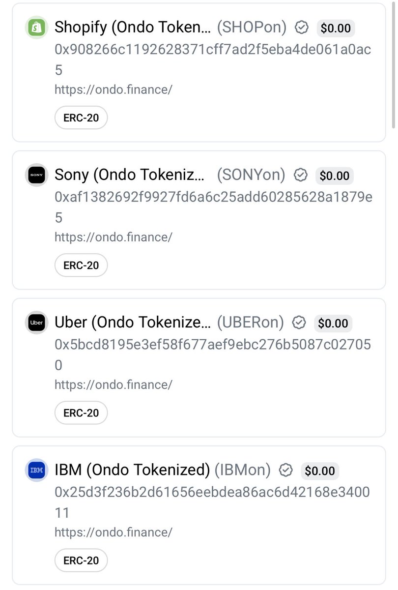🚨 BREAKING: $ONDO HAS OFFICIALLY ONBOARDED 278 STOCKS ONTO $ONDO GLOBAL MARKETS

etherscan.io/search?f=0&q=O…