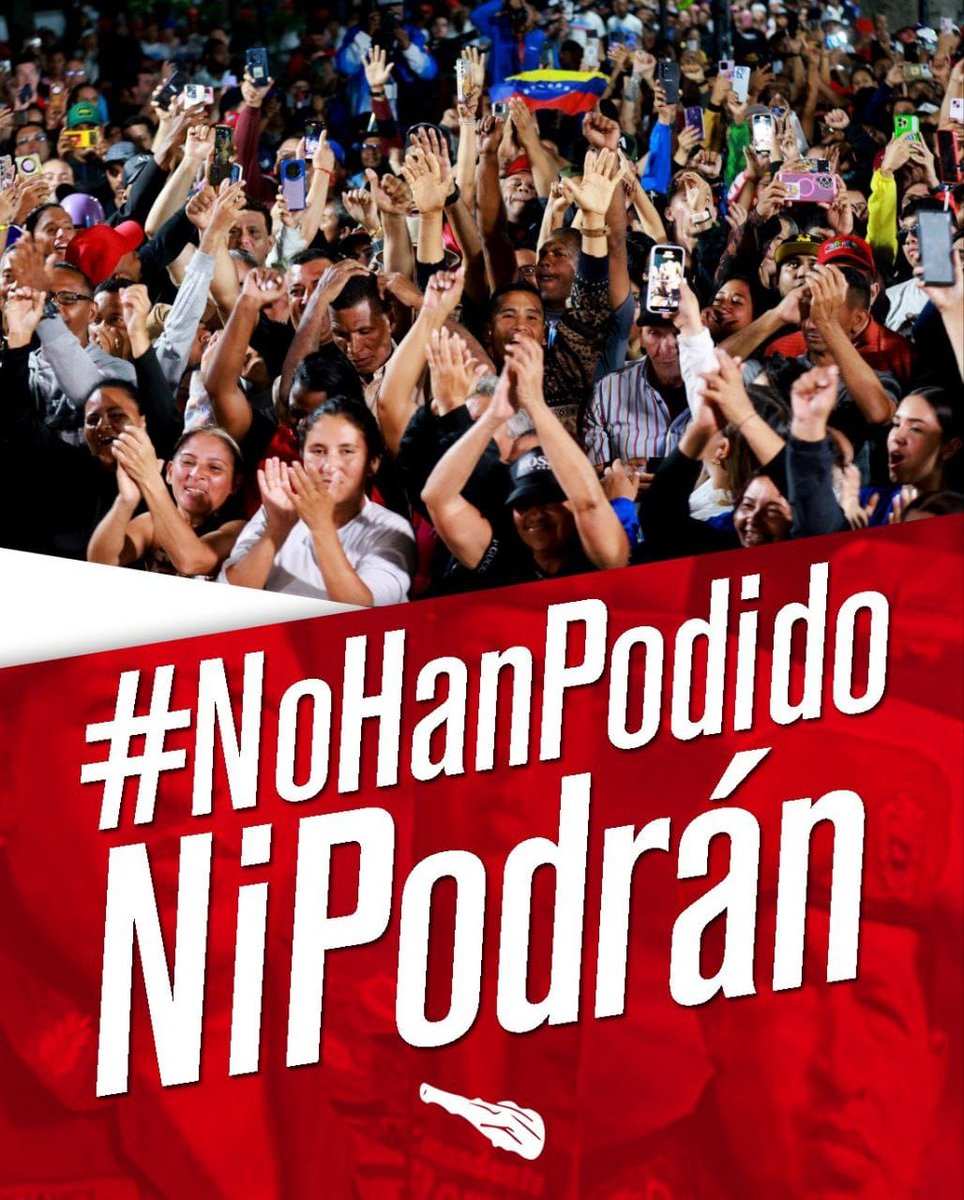 #NoHanPodidoNiPodrán Este Pueblo seguirá invicto y derrotara toda agresión y conspiración, para seguir en Paz y en busca de la plena felicidad. <a href="/dcabellor/">Diosdado Cabello R</a> <a href="/ConElMazoDando/">Con el Mazo Dando</a>