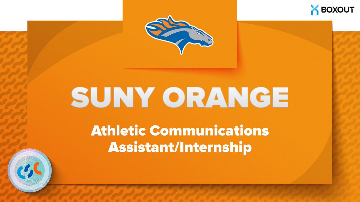 College Sports Communicators Jobs & Transactions (@csccareers) on Twitter photo 🚨JOB POSTING🚨
<a href="/SUNYOrangeColts/">SUNY Orange Colts</a> - Athletic Communications Assistant/Internship
…center.collegesportscommunicators.com/jobs/21524690 🚨JOB POSTING🚨
<a href="/SUNYOrangeColts/">SUNY Orange Colts</a> - Athletic Communications Assistant/Internship
…center.collegesportscommunicators.com/jobs/21524690