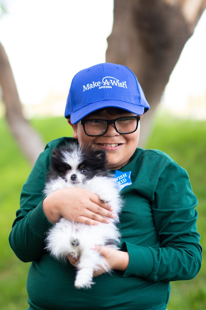 Time is running out to 2X your IMPACT for kids like Dylan!  ⏳  When you give before TOMORROW at midnight, your donation will be matched to go twice as far for Wish Kids waiting. 💙

"Dylan always wanted a puppy, but it wasn't a possibility for us to buy him one," shared his mom,