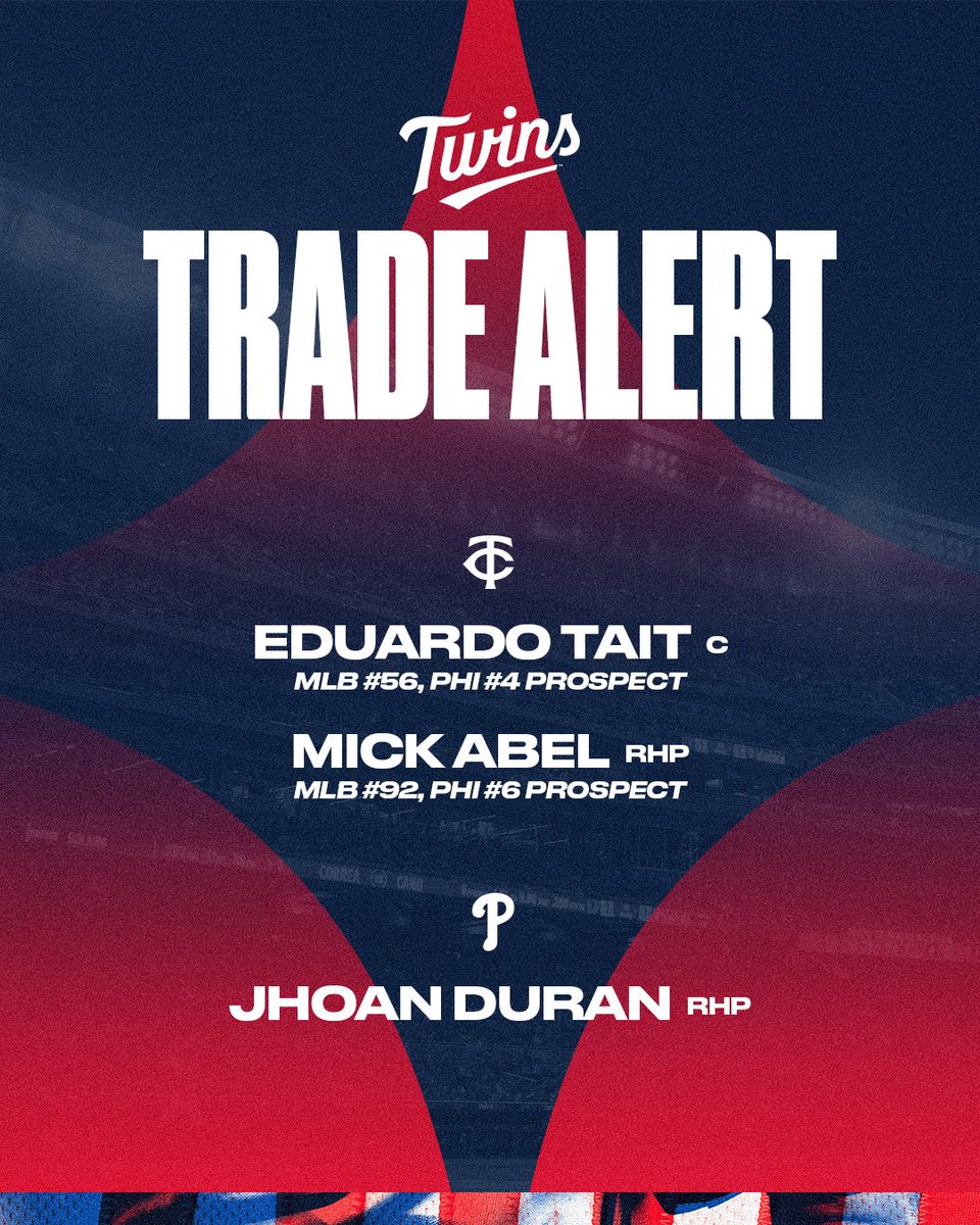 We have completed the following trade with the Philadelphia Phillies: