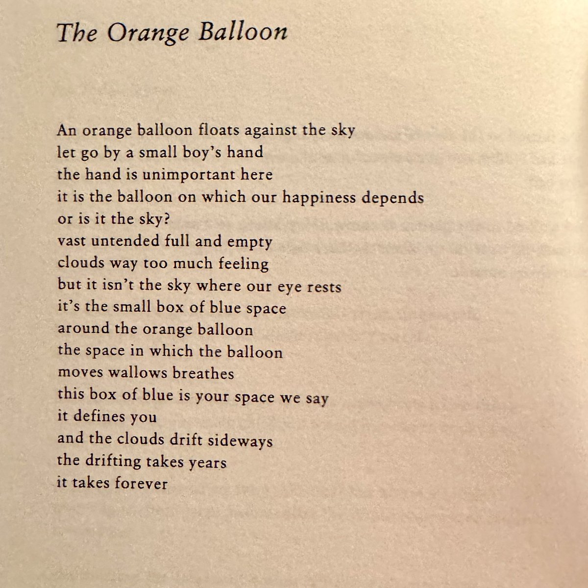 “This box of blue is your space we say” A poem by Kate Gale.