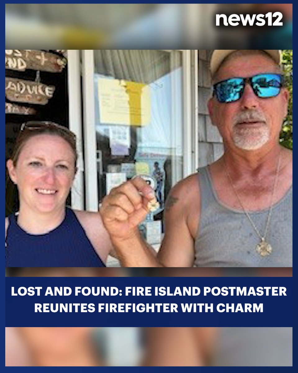 🔁 <a href="/News12LI/">News12LI</a>: LOST AND FOUND: If you've ever lost something on the beach, don't lose hope. A Fire Island postmaster reunited a firefighter with a lost badge. bit.ly/3IY0xlb