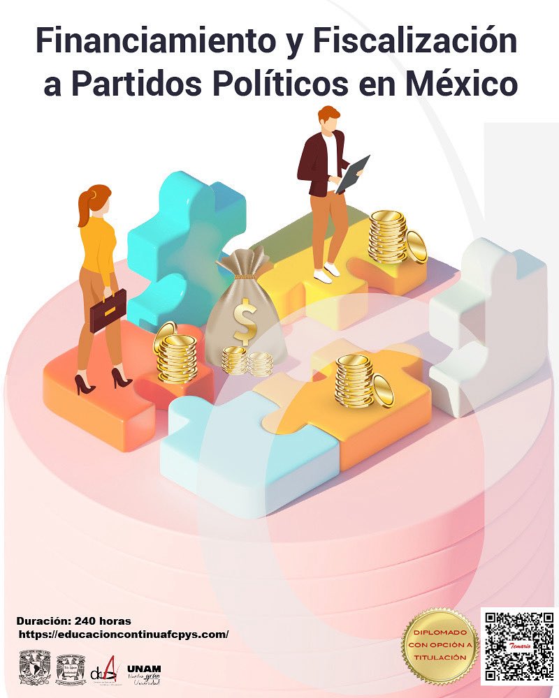 ¿Sabías qué hoy puedes ganar o perder una elección por motivos de la fiscalización electoral?🤔

Aprenderás de la mano de expertas/os de la UNAM, INE, FISEL y de los partidos políticos a conocer el contexto de la fiscalización y sus estrategias.

100% Online, avalado por la #UNAM