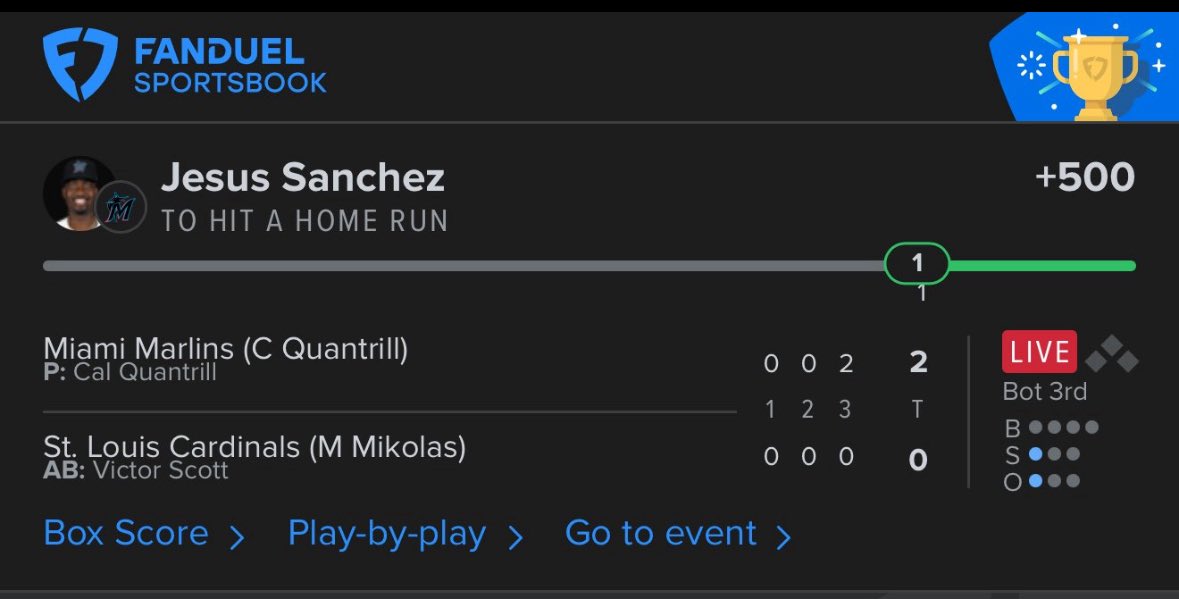 He was the sleeper looks like it’s sleepers for late games