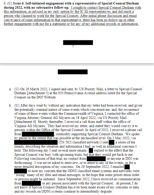 Stephen McIntyre (@climateaudit) on Twitter photo <a href="/ProfMJCleveland/">Margot Cleveland</a> <a href="/FDRLST/">The Federalist</a> <a href="/MZHemingway/">Mollie</a> Durham ignored multiple communications from DNI whistleblower <a href="/ProfMJCleveland/">Margot Cleveland</a> <a href="/FDRLST/">The Federalist</a> <a href="/MZHemingway/">Mollie</a> Durham ignored multiple communications from DNI whistleblower