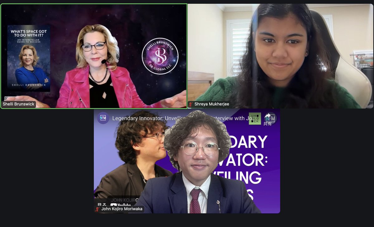 宇宙の本をダボスで出会ったアメリカの友人が出版記念パネル、pre-recording始まりましたー^^