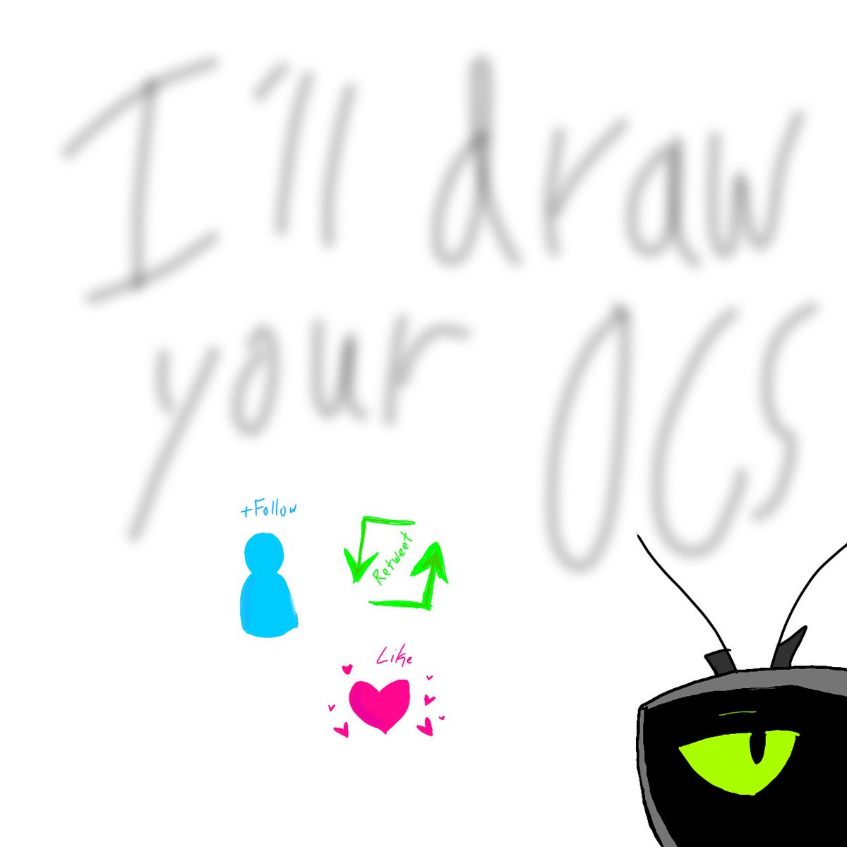 I need some engagement and I'm bored. I'll do at least 100 OCS. I really need to get too 1k.