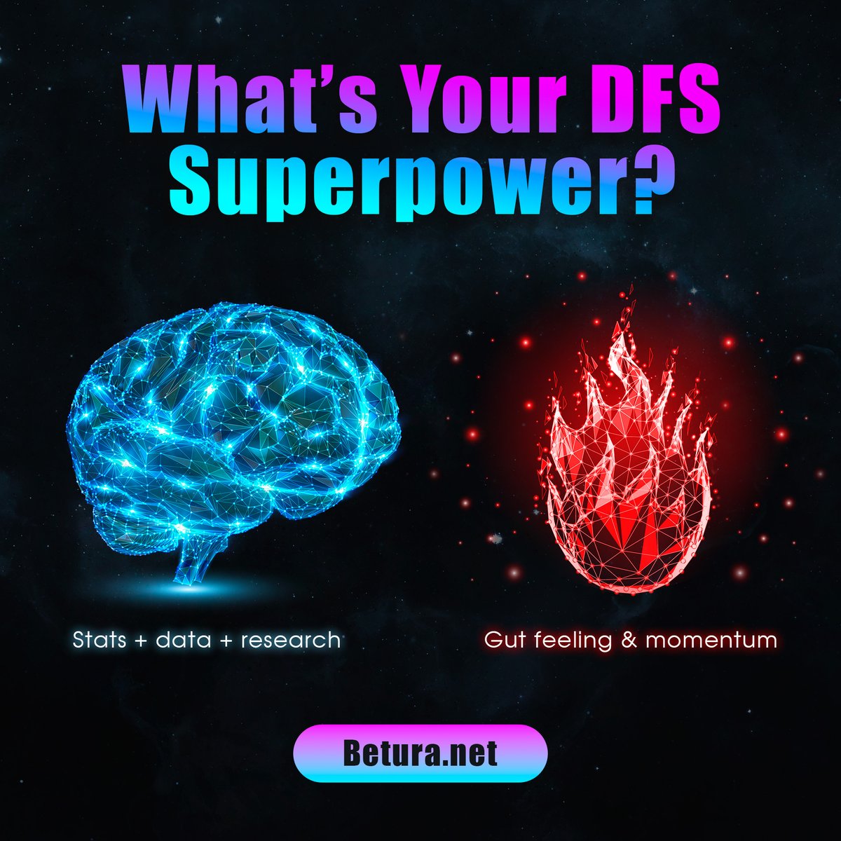 Which is more clutch in DFS?

🧠 Stats + data + research
🔥 Gut feeling and momentum

Be honest—what’s your edge?
Vote below 👇