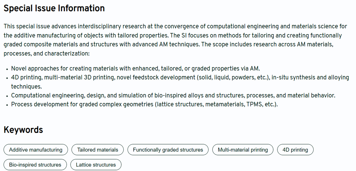 MSAM_ASP's tweet photo. 🚀 Call for Papers – Special Issue
 Advances in #Tailoring of #Microstructure, #Materials &amp; Design with #AdditiveManufacturing
🗓 Deadline: 06 May 2026
👨‍🔬 Guest Editor: Vadim Sufiiarov (SPbPU, Russia)
👉 https://t.co/mO0GNSGCBm
 #3DPrinting  #4DPrinting  #MSAM #SpecialIssue https://t.co/GSrLGkG7Z2