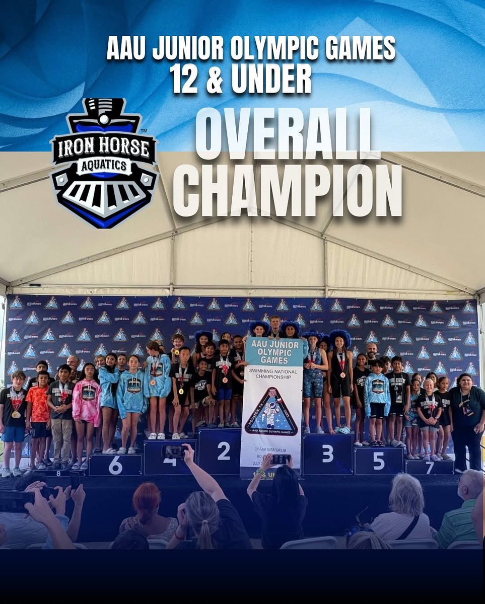 Debra Evans, M.Ed (@coachjohnson93) on Twitter photo Iron Horse Aquatics Swimming & Diving Club out of Frisco did a whole lot of WINNING this past week at the AAU Junior Olympics!🥇
Congrats to all the Athletes and Coaches!
<a href="/Coach__Mick/">Coach Mick</a> 🔥
<a href="/Friscoisdsports/">Official Frisco ISD Sports</a> <a href="/friscoisd/">Frisco ISD</a> <a href="/CoachJRayburn/">Jeff Rayburn</a> Iron Horse Aquatics Swimming & Diving Club out of Frisco did a whole lot of WINNING this past week at the AAU Junior Olympics!🥇
Congrats to all the Athletes and Coaches!
<a href="/Coach__Mick/">Coach Mick</a> 🔥
<a href="/Friscoisdsports/">Official Frisco ISD Sports</a> <a href="/friscoisd/">Frisco ISD</a> <a href="/CoachJRayburn/">Jeff Rayburn</a>