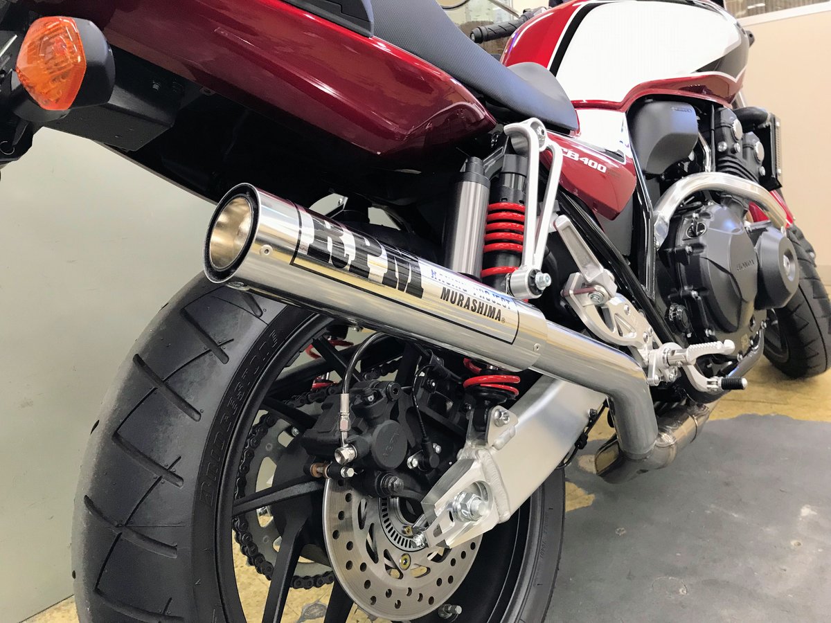 421RPM's tweet image. HONDA　CB400SF［2BL-NC42］
特注SLIP-ON

ご依頼が増えてまいりました
ご購入された方は存分にお楽しみ頂いているようです

#RPMマフラー
#NC42
#2BL