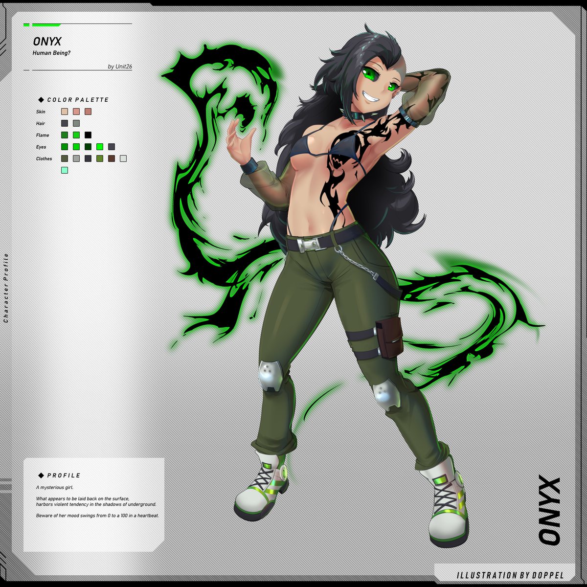 Onyx lives, a more wild mad max mood for this one, as we keep working on different angles for outfits, comm by me and done by the amazing <a href="/doppelarts/">DOPPEL</a>