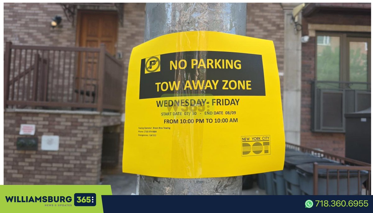 Please make sure to move your car by 10:00 PM tonight on Bedford Avenue.
No parking is allowed between 10:00 PM and 10:00 AM as DOT crews begin work on the bike lane.