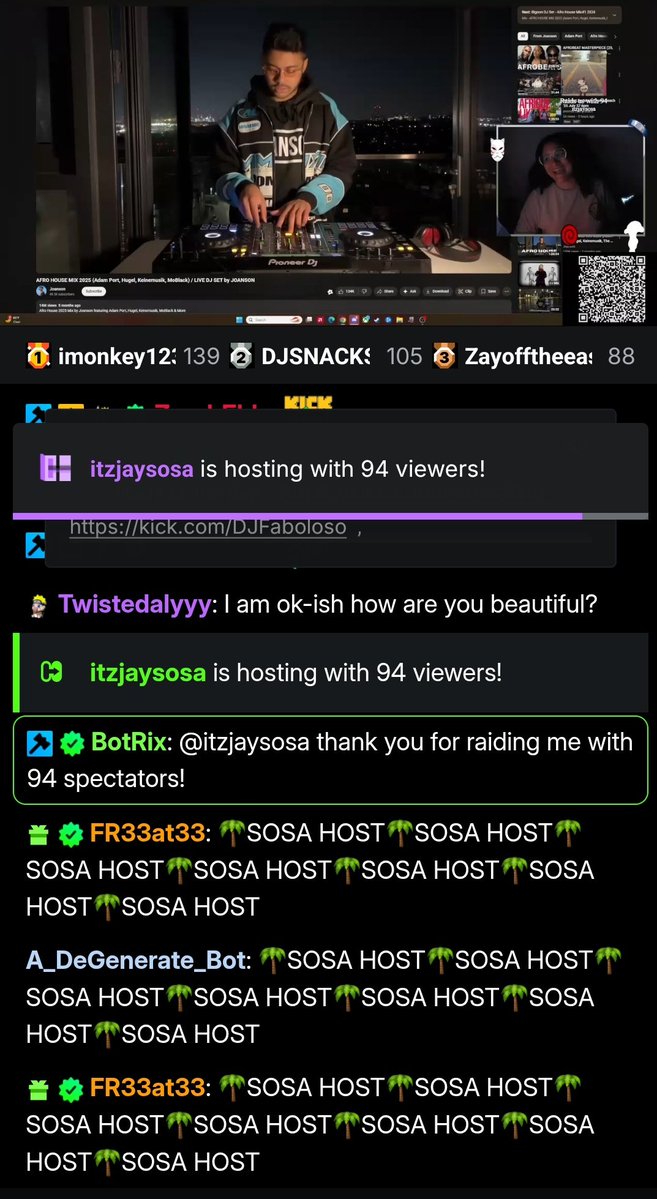 ItzJaysosa (@itzjaysosa) on Twitter photo We had a great stream. I appreciate you all . Great stream 👍🏾 buckos . Appreciate my mods too thank you all
Thanks for the game <a href="/FR33at33/">FR33</a> <a href="/EmpathicccQueen/">👑Queen👑</a> <a href="/itzcupidcuz/">ItzCupidCuz</a> for the game
We hosted <a href="/LittyLinh/">Linh Duong</a> going for partnership 👏🏾 go check her kick.com/littylinhh We had a great stream. I appreciate you all . Great stream 👍🏾 buckos . Appreciate my mods too thank you all
Thanks for the game <a href="/FR33at33/">FR33</a> <a href="/EmpathicccQueen/">👑Queen👑</a> <a href="/itzcupidcuz/">ItzCupidCuz</a> for the game
We hosted <a href="/LittyLinh/">Linh Duong</a> going for partnership 👏🏾 go check her kick.com/littylinhh