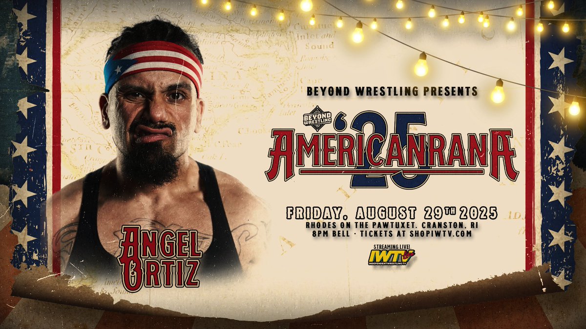 Beyond Wrestling (@beyondwrestling) on Twitter photo BREAKING: <a href="/Ortiz_Powerful/">Proud~N~Powerful Ortiz</a> returns for #Americanrana on Friday, 8/29 at Rhodes On The Pawtuxet in Cranston!
Front row is SOLD OUT: shopiwtv.com/collections/ti…
Plus:
- <a href="/ShotziTCB/">Shotzi</a>
- <a href="/TheMattCardona/">Matt Cardona</a>
- #TimothyThatcher
- <a href="/MarcusMathers1/">Marcus Mathers | マーカス・マザーズ</a>
- <a href="/bearbronsonBC/">Bear Bronson</a>
- <a href="/PerfectAaron1/">Aaron Rourke🏳️🌈</a>
Plus many more! BREAKING: <a href="/Ortiz_Powerful/">Proud~N~Powerful Ortiz</a> returns for #Americanrana on Friday, 8/29 at Rhodes On The Pawtuxet in Cranston!
Front row is SOLD OUT: shopiwtv.com/collections/ti…
Plus:
- <a href="/ShotziTCB/">Shotzi</a>
- <a href="/TheMattCardona/">Matt Cardona</a>
- #TimothyThatcher
- <a href="/MarcusMathers1/">Marcus Mathers | マーカス・マザーズ</a>
- <a href="/bearbronsonBC/">Bear Bronson</a>
- <a href="/PerfectAaron1/">Aaron Rourke🏳️🌈</a>
Plus many more!