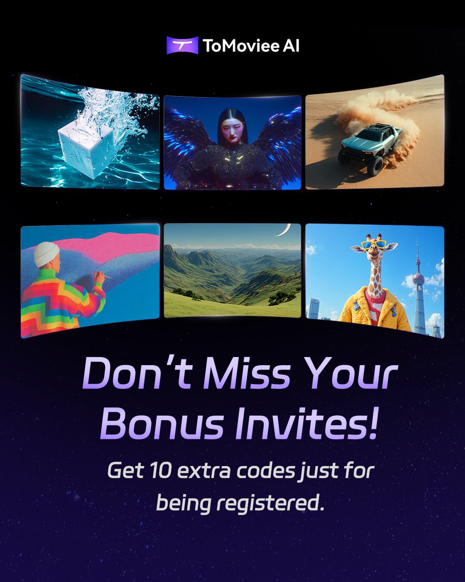 reelmate_ai's tweet image. 🎉 Surprise for our registered users!
Tap the “Gift” button on the site now to unlock 10 extra invitation codes!

#tomovieeai #wondershare #contentcreator #ai #aivideo #beta
