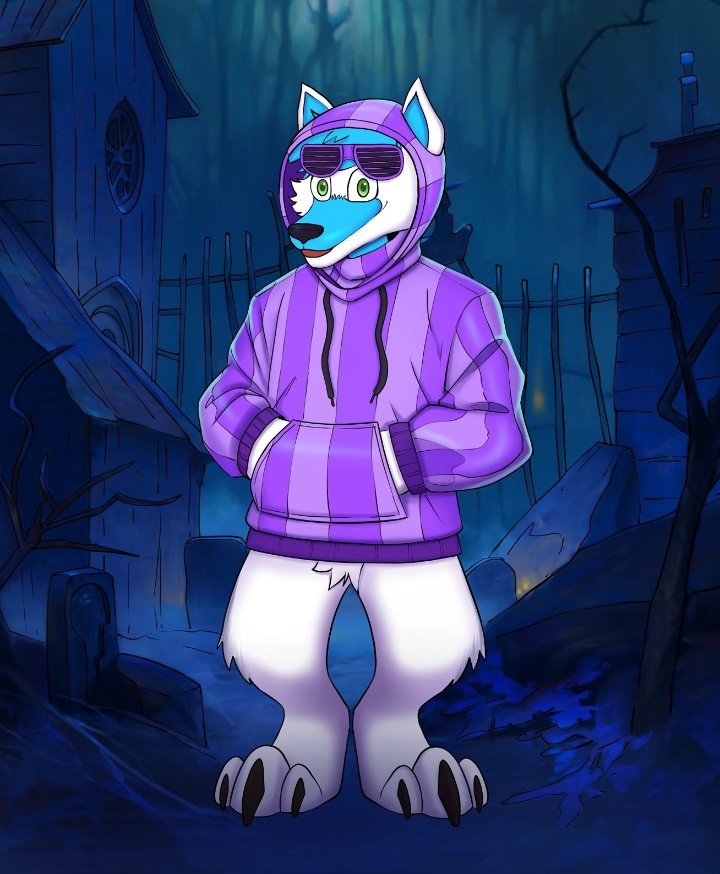 ShinzyMe's tweet image. Cool cat vibes in a spooky night  #FurryArt #CartoonCharacter #SpookyNights #CoolCat