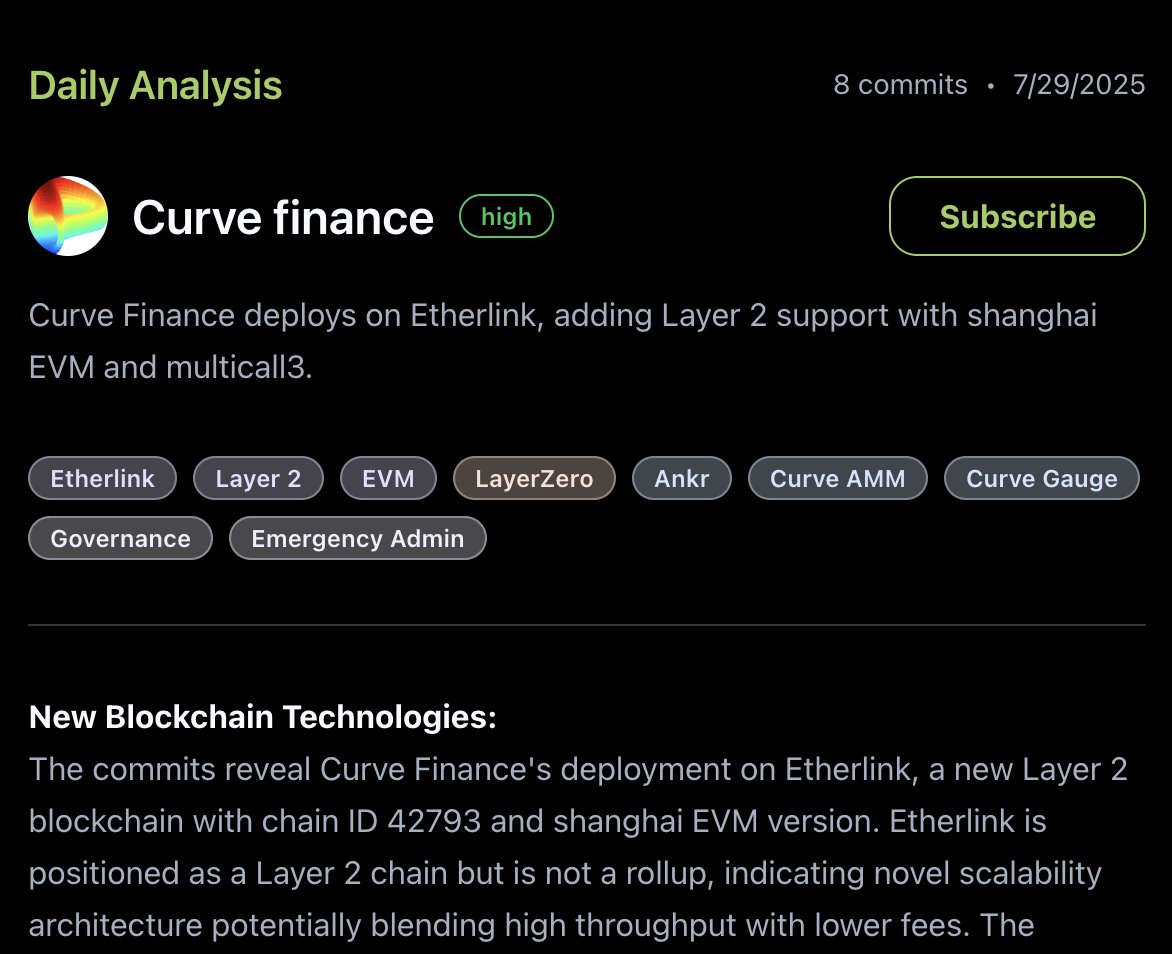 cool to see <a href="/tezos/">Tezos</a> layer-2 <a href="/etherlink/">Etherlink 🔗</a> getting some attention from eth defi bluechips like <a href="/CurveFinance/">Curve Finance</a>

saisearch.co/feeds/a9edab4e…

<a href="/ArthurB/">Arthur B.</a> <a href="/newmichwill/">Michael Egorov</a>