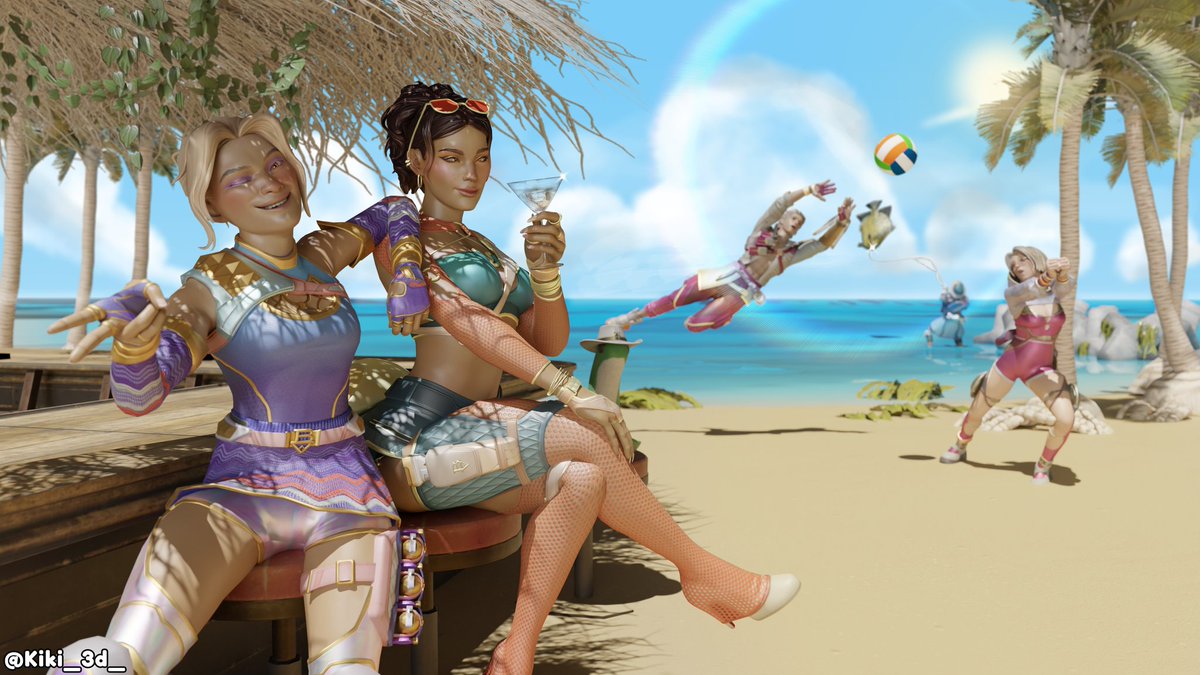 Kiki_3D_'s tweet image. My piece for the latest Apex zine! 
#ApexLegends #ApexSwimSuitEdition