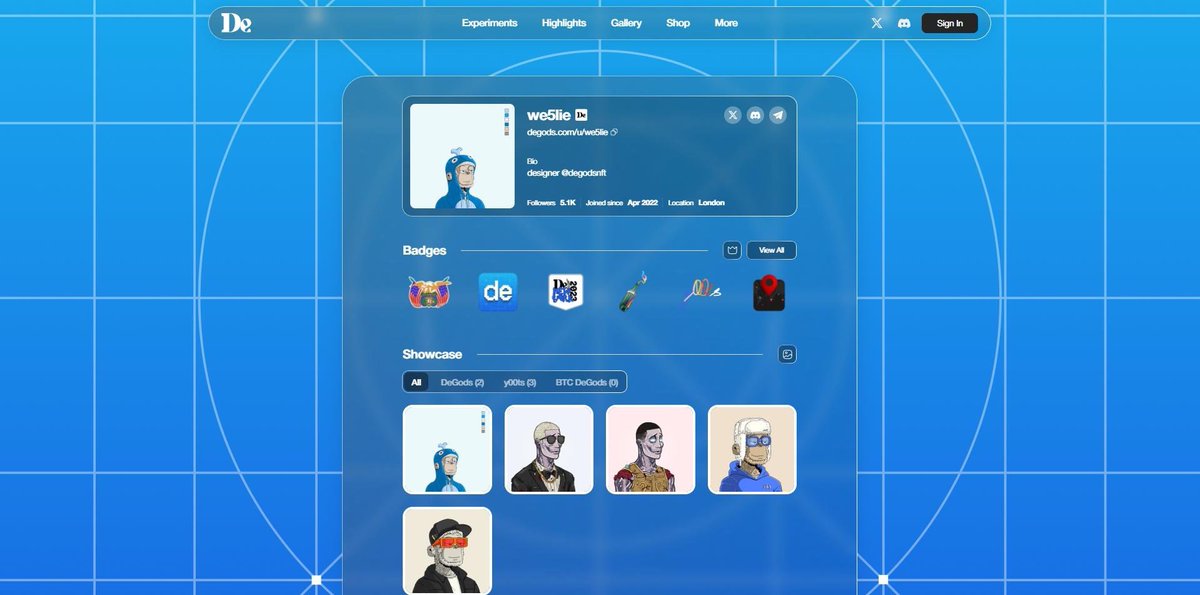 Some DeGods are more than a bozo on the internet. Builders, Devs, Operators, Designers all contributing to a great cause. Let’s run it back 🔥

Unlocked by: <a href="/We5lie/">we5lie</a> 

/Profile: degods.com/we5lie
/Theme: de[contributors]
/Requirement: Help in the de[team] discord
/Lore: