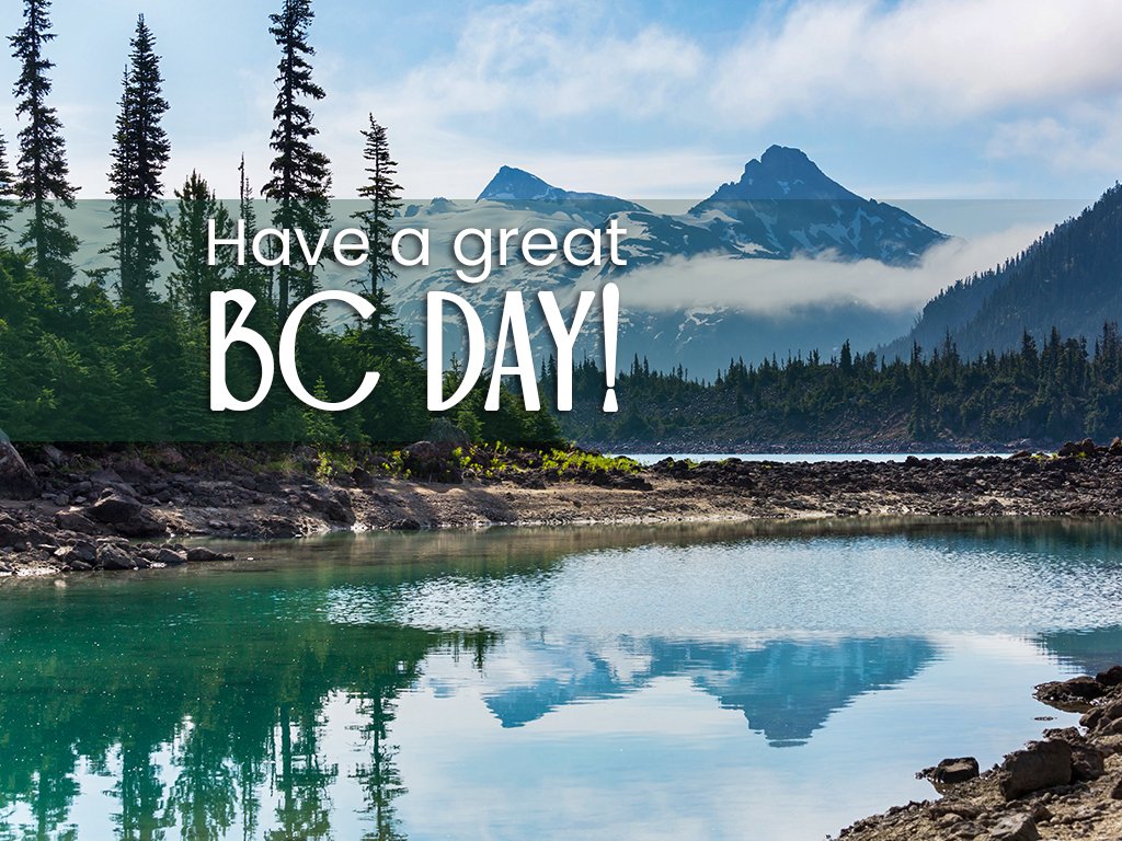 ☀️🎉#BCDay Long Weekend!🎉🏔
Wishing you a joyful long weekend filled with sunshine and adventure. ️
𝗢𝘂𝗿 𝗖𝗵𝗶𝗹𝗹𝗶𝘄𝗮𝗰𝗸, 𝗞𝗲𝗹𝗼𝘄𝗻𝗮, 𝗡𝗮𝗻𝗮𝗶𝗺𝗼, 𝗩𝗮𝗻𝗰𝗼𝘂𝘃𝗲𝗿 &amp; 𝗩𝗶𝗰𝘁𝗼𝗿𝗶𝗮 𝘄𝗶𝗹𝗹 𝗯𝗲 𝗰𝗹𝗼𝘀𝗲𝗱 𝗼𝗻 𝗠𝗼𝗻𝗱𝗮𝘆, 𝗔𝘂𝗴𝘂𝘀𝘁 𝟰𝘁𝗵