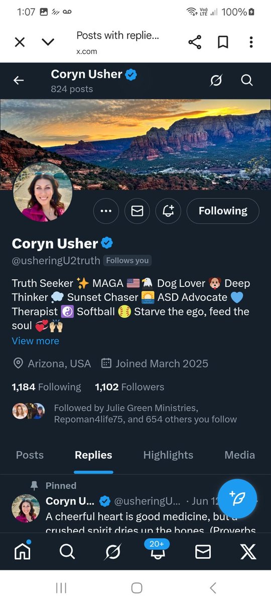 Here's a patriot that follows back can you give <a href="/usheringU2truth/">Coryn Usher</a> a follow, repost 💪 🫶 👊 💥 💯 🇺🇸