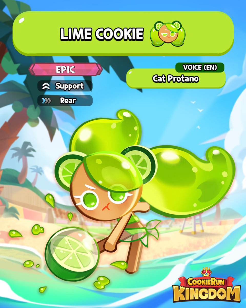 Cat Protano 🐳🧹 (@catprotano) on Twitter photo LIME LIME LIME LIME LIME COOKIE COOKIE 🍋🟩🍋🟩🍋🟩🍋🟩
I voice Lime Cookie in <a href="/CRKingdomEN/">CookieRun: Kingdom</a> yippee!! I remember listening to her song when it went viral years ago!
Thank you <a href="/AmberLeeConnors/">Amber Lee Connors</a> <a href="/devsisters/">Devsisters</a> <a href="/the_lillz/">Eddie Correa (The Millennial, not the other one)</a> <a href="/KeywordsStudios/">Keywords Studios</a> and my agents <a href="/BrittErinCESD/">Erin Hucke and Brittney Weiskopf</a> 🍋🟩💚 LIME LIME LIME LIME LIME COOKIE COOKIE 🍋🟩🍋🟩🍋🟩🍋🟩
I voice Lime Cookie in <a href="/CRKingdomEN/">CookieRun: Kingdom</a> yippee!! I remember listening to her song when it went viral years ago!
Thank you <a href="/AmberLeeConnors/">Amber Lee Connors</a> <a href="/devsisters/">Devsisters</a> <a href="/the_lillz/">Eddie Correa (The Millennial, not the other one)</a> <a href="/KeywordsStudios/">Keywords Studios</a> and my agents <a href="/BrittErinCESD/">Erin Hucke and Brittney Weiskopf</a> 🍋🟩💚