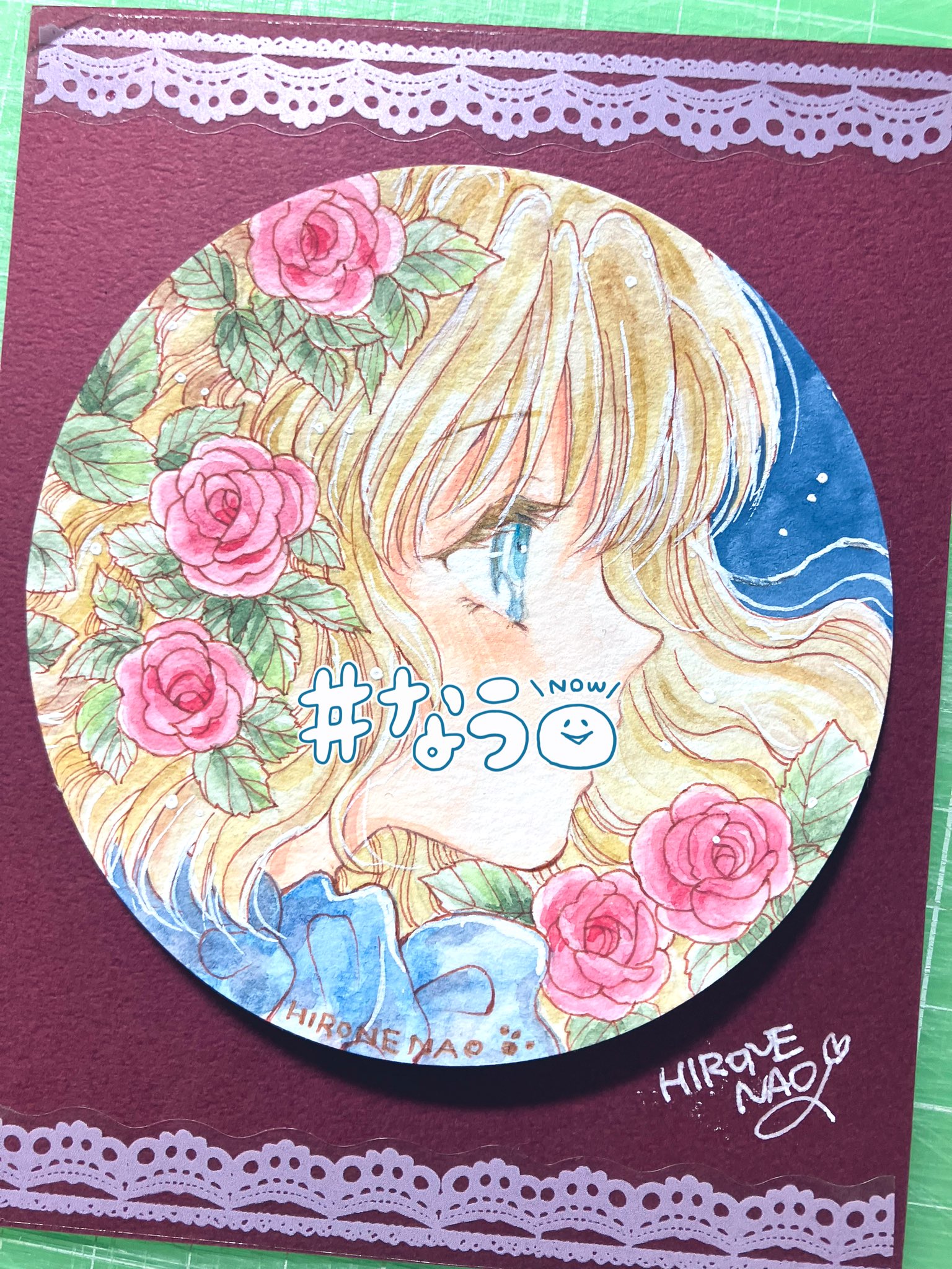 水彩画　原画　小輪ペチュニア　エポック m80431309097_1.jpg?1693789999