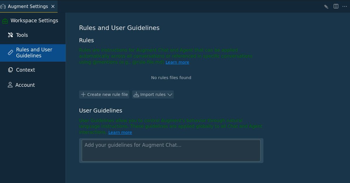 PhilLikesAi's tweet image. 7 days of #augmentcode is impressive wtf is coming tomorrow. The one click MCP setup is rather nice! I've just setup a whole suite in less than a minute!