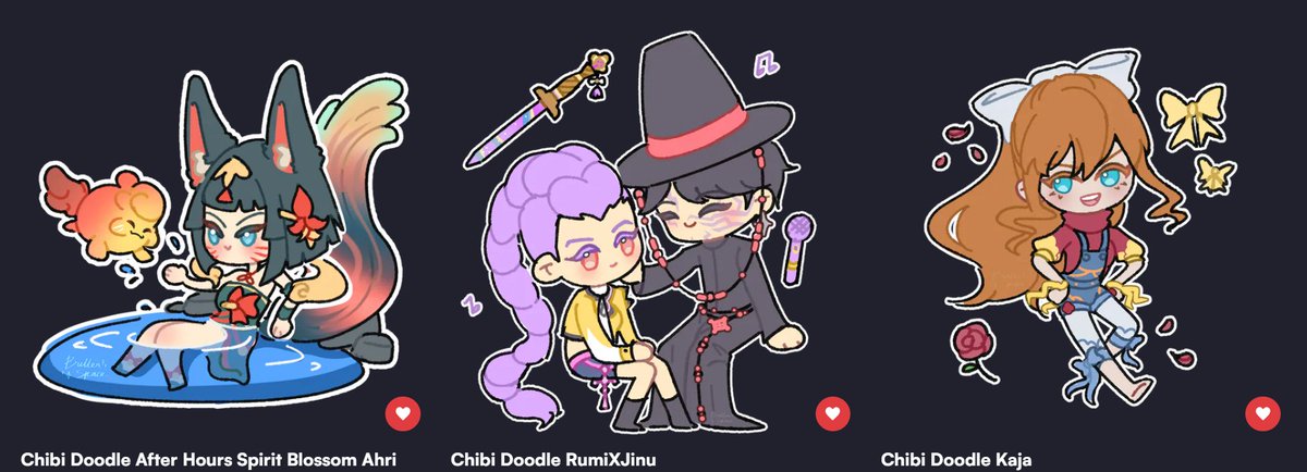 Hi! I'm opening chibi doodle commissions for just $3 per fullbody character, only until my VGen acc gets verified! ✨ Feel free to check it out and grab a slot! 😊
vgen.co/butterspace/se…
#artmoots #ahri #ArtofLegends  #KPOPDEMONHUNTERS #rumixjinu #VgenComms #VGenOpen #vgen